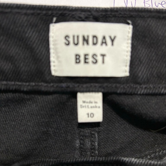 SUNDAY BEST Sz 10 Aritzia Jupiter 100% Cotton Wider Leg Loose Fitting Jeans - Picture 10 of 12